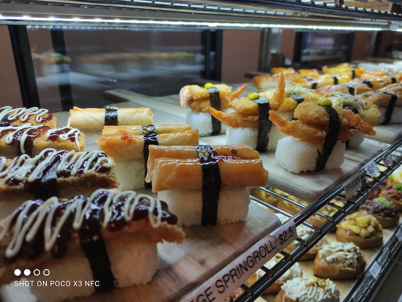 A variety of fresh sushi at Momo Sushi